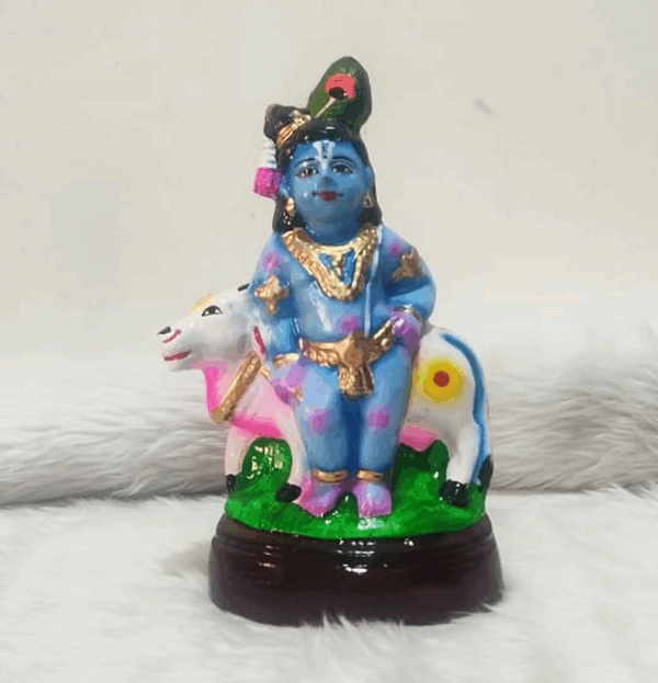 KRISHNA  STANDING WITH COW - Image 2
