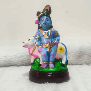 KRISHNA  STANDING WITH COW